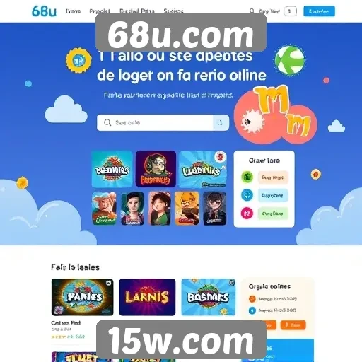 Experiência do usuário no site de jogos 68u.com